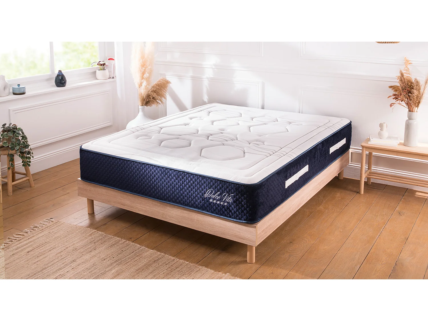 Matelas Dolce Vita Ressorts ensachés Accueil mémoire de forme Ferme - 28cm - 200 x 200 cm