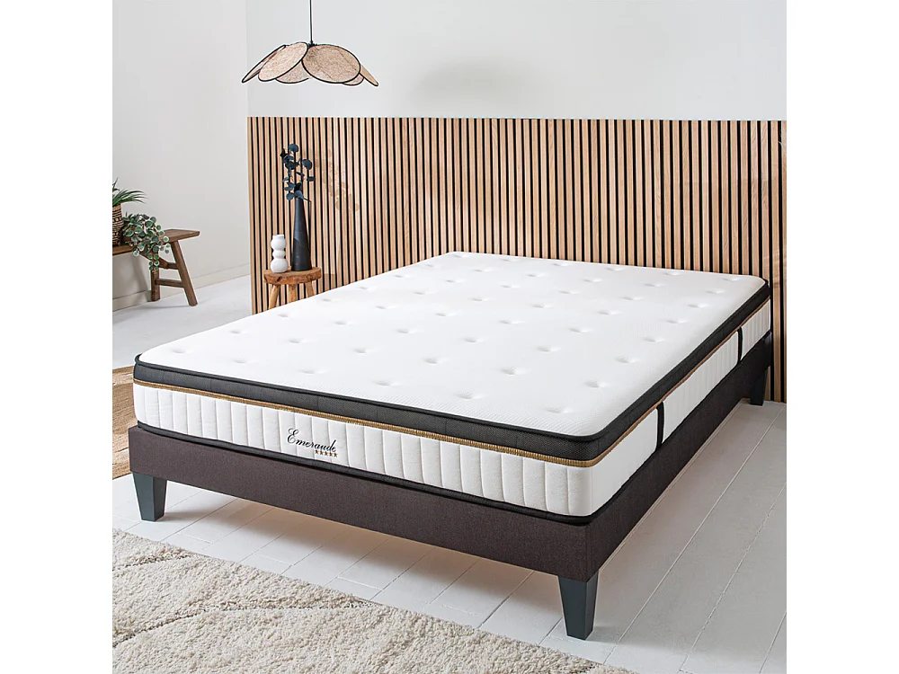 Matelas Emeraude Mousse Accueil Mémoire de Forme moelleux - 24 cm - 140 x 190 cm