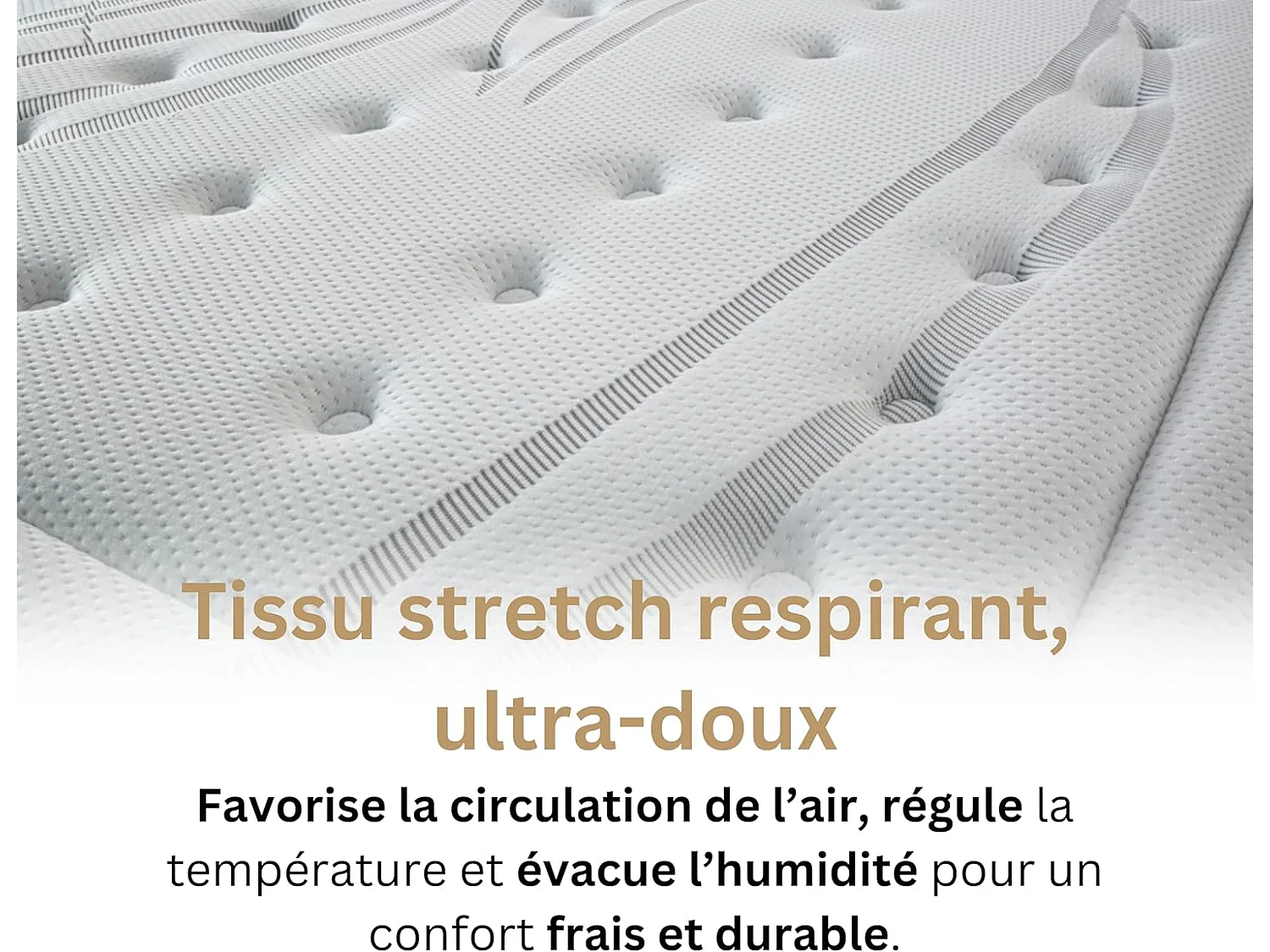 Matelas Altesse Mousse Haute densité Accueil Mémoire de Forme Ferme - 26 cm - 160 x 200 cm
