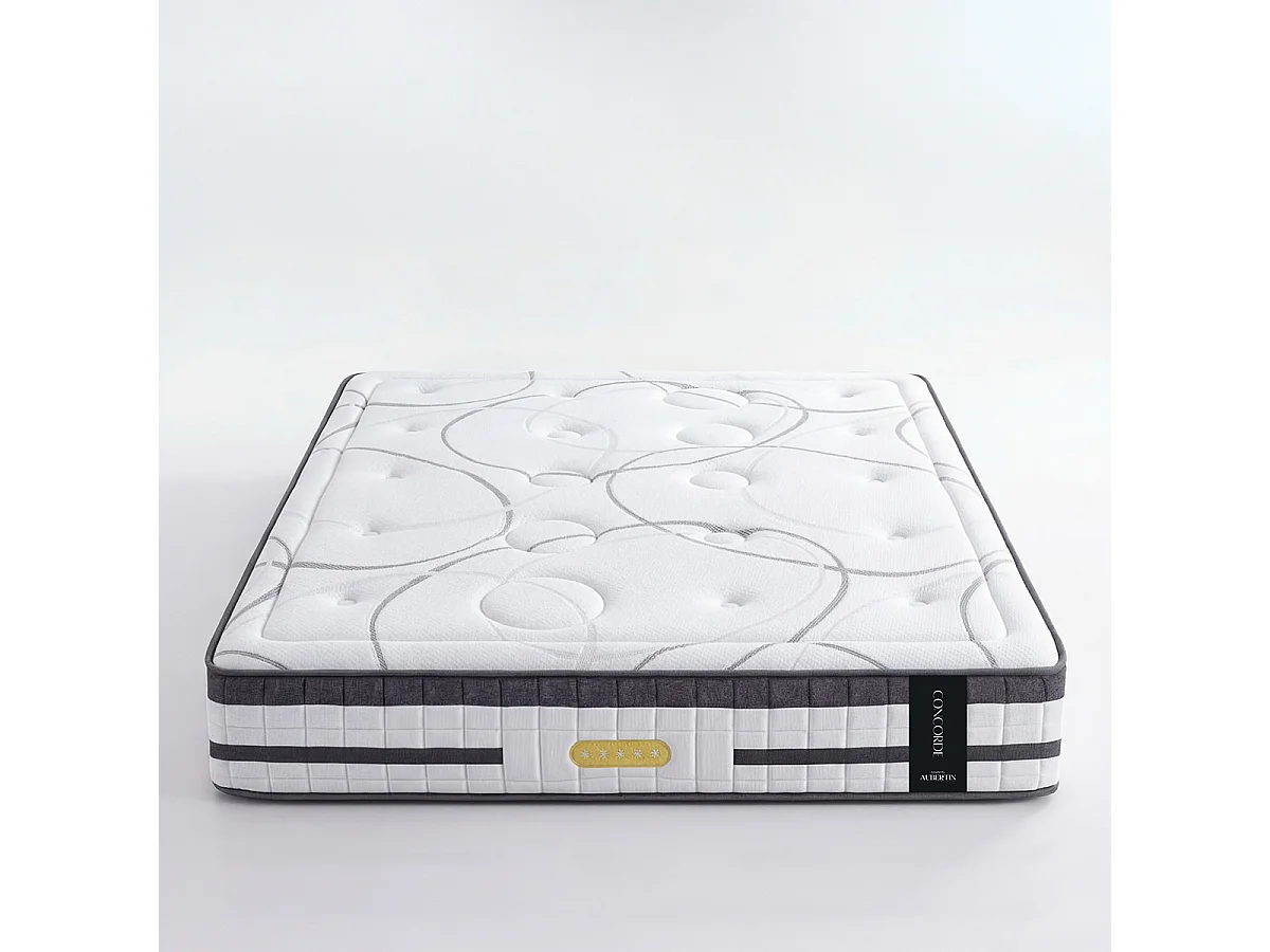 Matelas Concorde 140x190 cm - Ressorts + mémoire - Ép. 26 cm