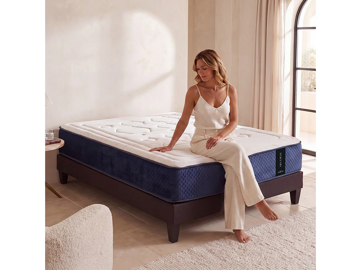 Matelas Dolce Vita 140x200 cm - Ressorts + mémoire - Ép. 28 cm