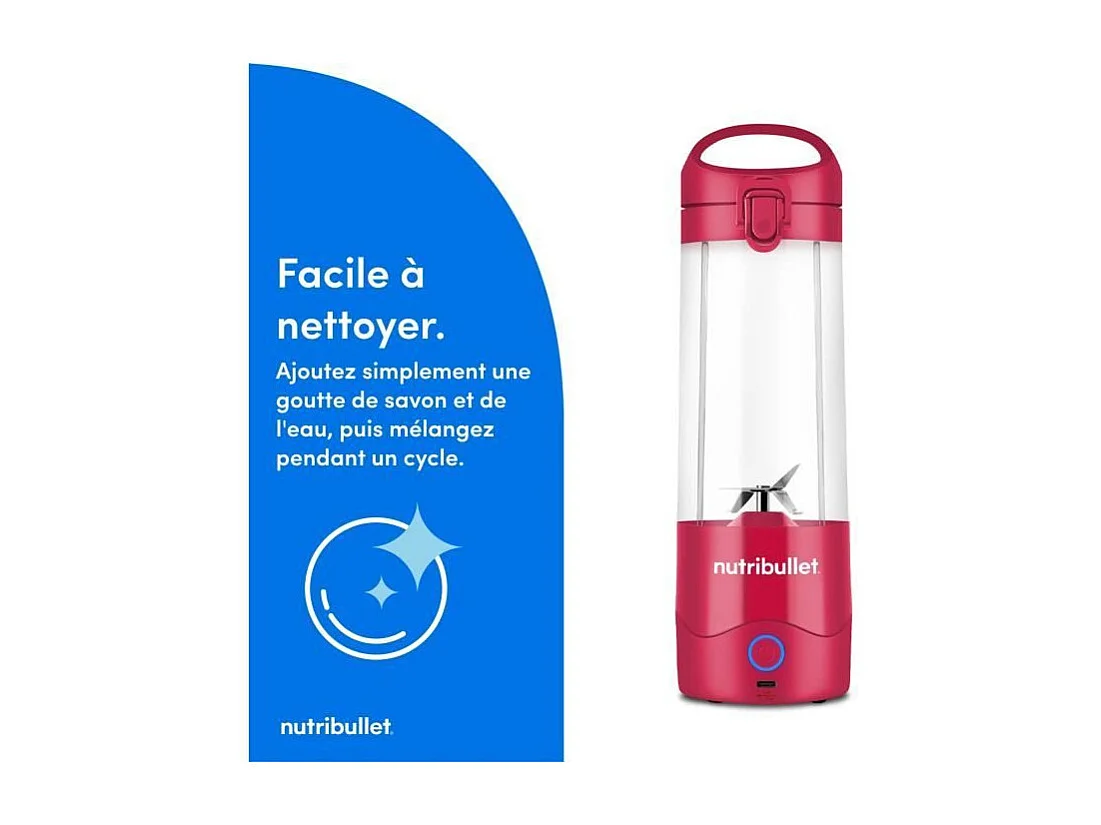 Blender portable - NutriBullet - NBP003MA - 475ml - Sans BPA - Câble USB-C