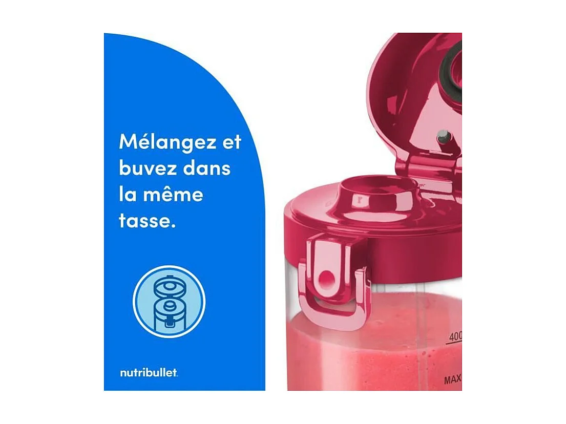 Blender portable - NutriBullet - NBP003MA - 475ml - Sans BPA - Câble USB-C