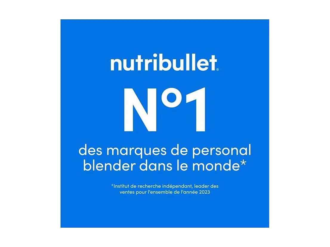 Blender portable - NutriBullet - NBP003MA - 475ml - Sans BPA - Câble USB-C