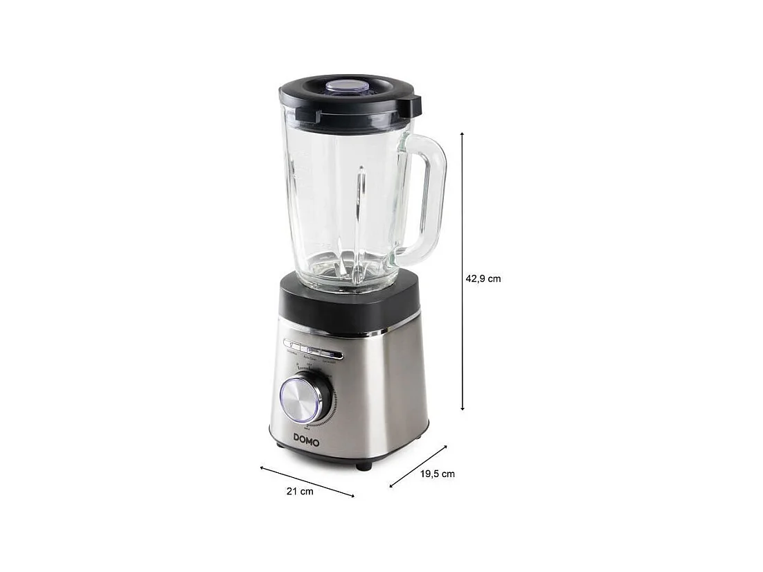 Blender - DOMO - DO740BL - High speed - 1400 W - 1,75 L - Gris