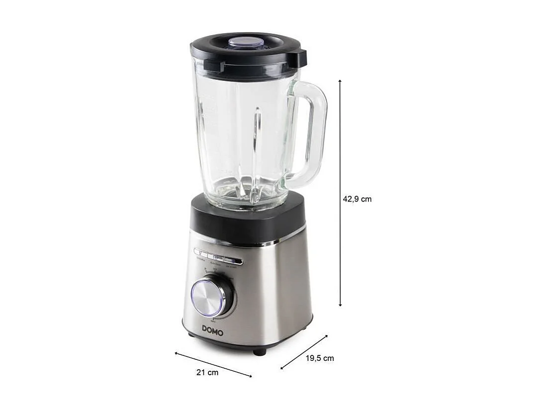 Blender - DOMO - DO740BL - High speed - 1400 W - 1,75 L - Gris