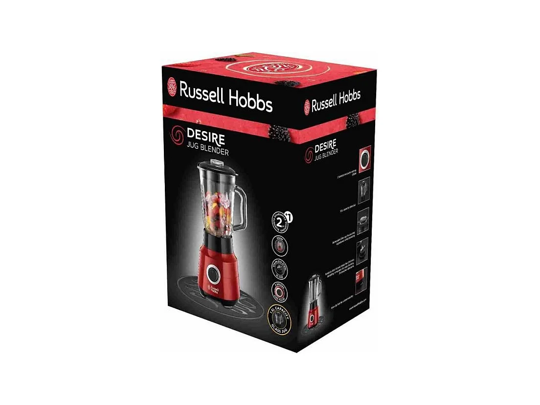 Blender - RUSSELL HOBBS - Compact Home 25290-56 - 400 W - Inox brossé - Bol verre 1 L - 2 vitesses + pulse