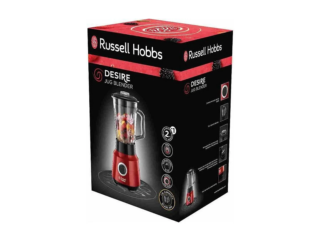Blender - RUSSELL HOBBS - Compact Home 25290-56 - 400 W - Inox brossé - Bol verre 1 L - 2 vitesses + pulse