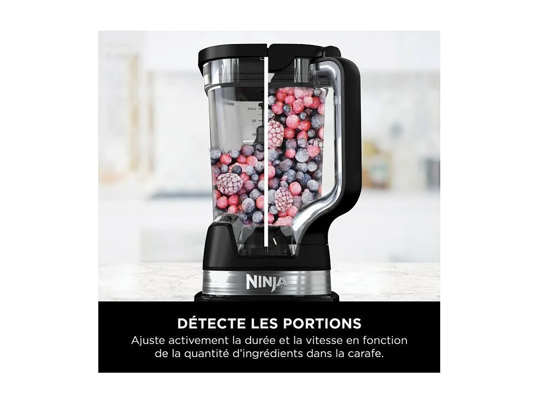 Blender professionnel haute performance NINJA Detect - Noir et argent - TB201EU