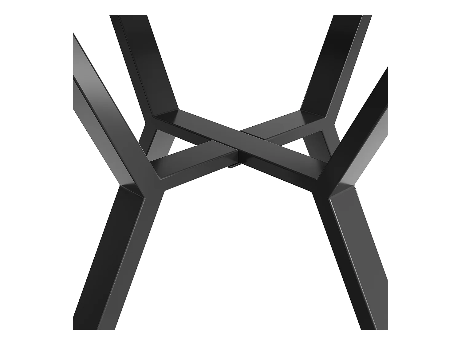 Table à manger ronde 100x100x75 cm pour 4-6 personnes - pieds en métal noir - blanc