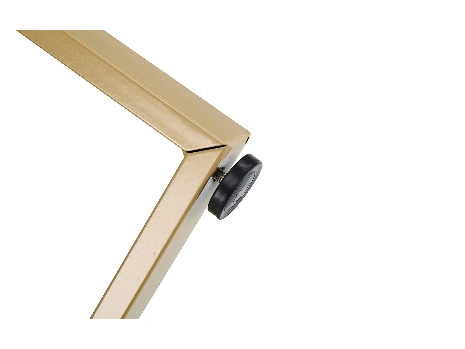 Table à manger ronde 100x100x75 cm pour 4-6 personnes - pieds en métal doré - blanc