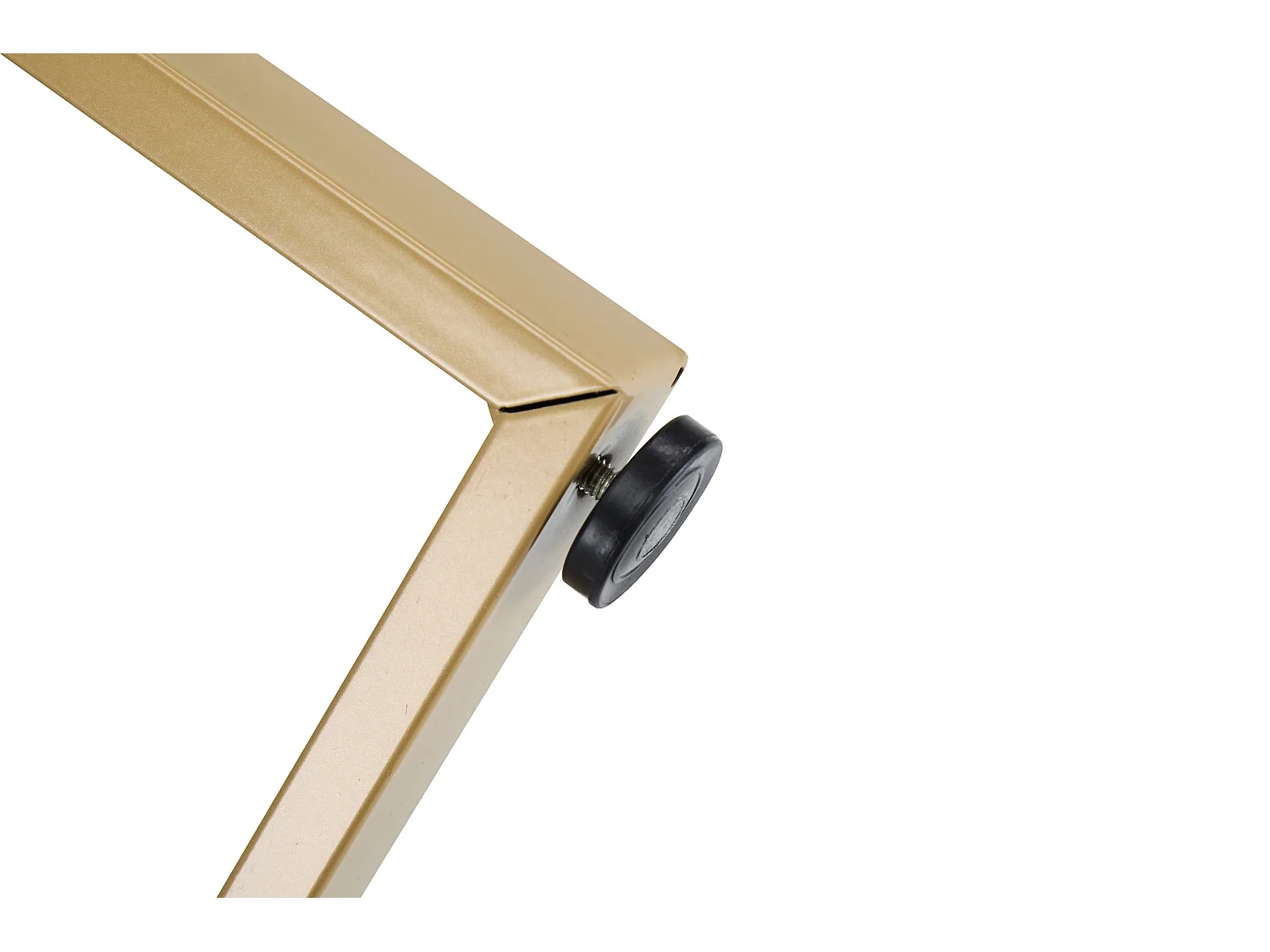 Tavolo da pranzo rotondo per 4-6 persone - gambe in metallo dorato - bianco (100 x 100 x 75 cm)