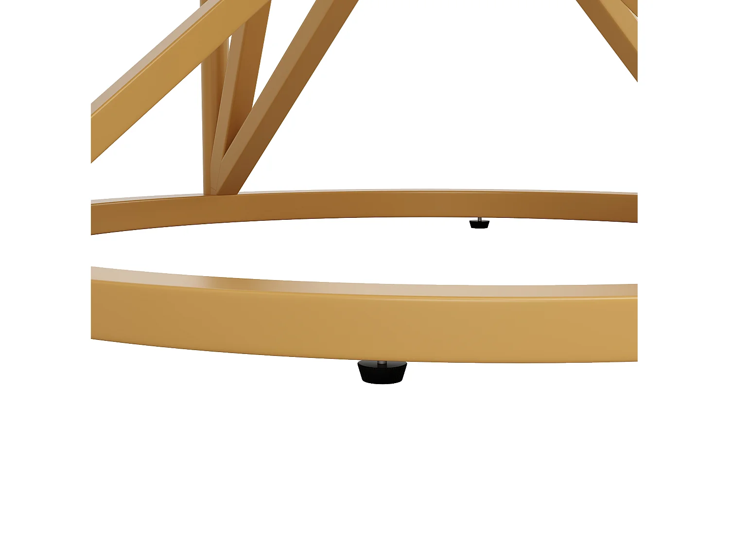 Table à manger 100x100x76 cm, plateau effet marbre, pieds géométriques réglables, MDF, doré