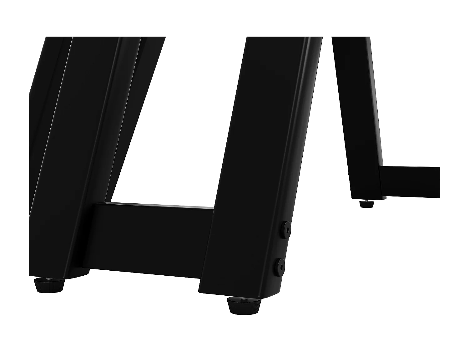 Tavolo da pranzo rotondo per 4-6 persone - gambe in metallo nero - bianco (100x100x76 cm)