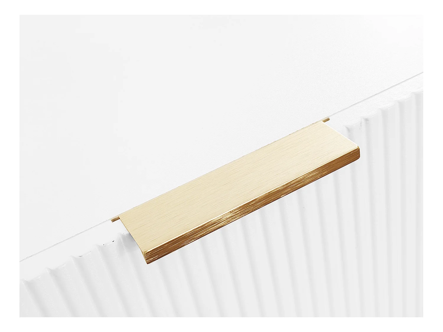 Buffet 120x40x77 cm avec 6 tiroirs blanc meuble de rangement en bois chambre et salon - poignées et pieds en métal