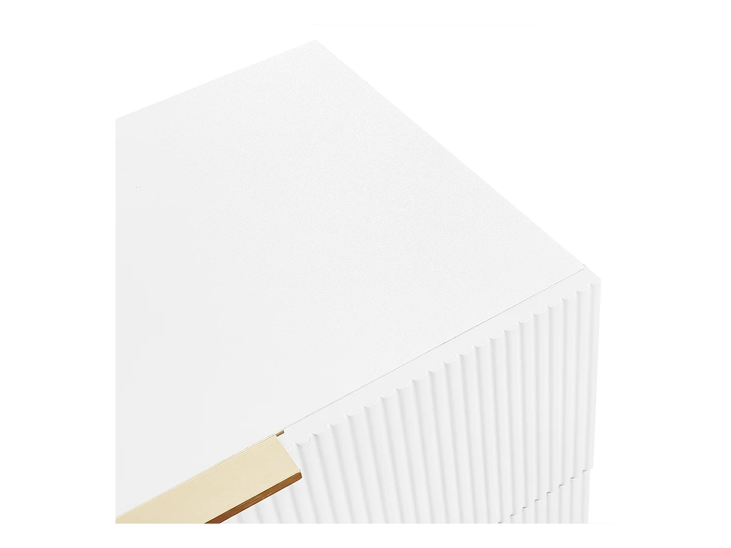 Buffet 120x40x77 cm avec 6 tiroirs blanc meuble de rangement en bois chambre et salon - poignées et pieds en métal