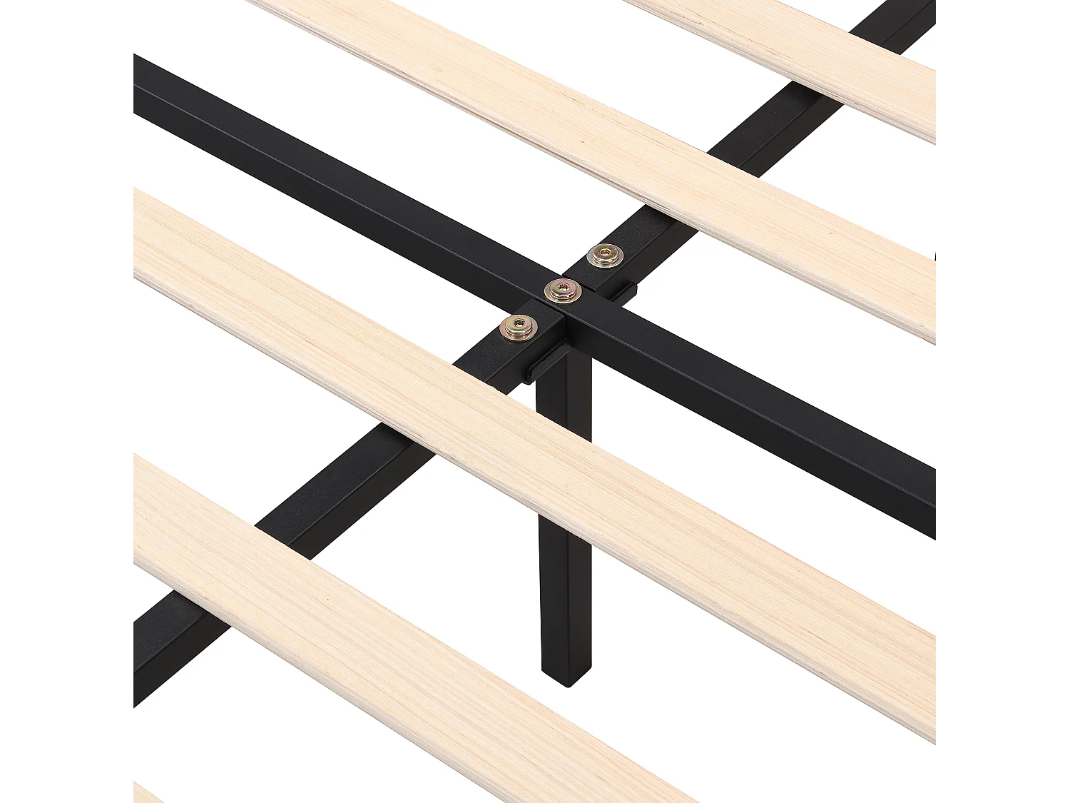 Lit adulte 140x200 cm avec sommier - tête de lit réglable en hauteur et pieds en métal - bois - velours rose (sans matelas)