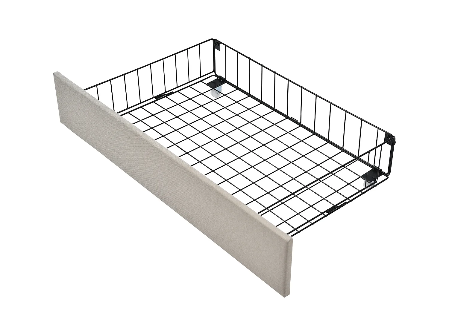 Lit enfant 90x200cm avec sommier - tête de lit réglable en hauteur et 2 tiroirs - bois - naturel (sans matelas)