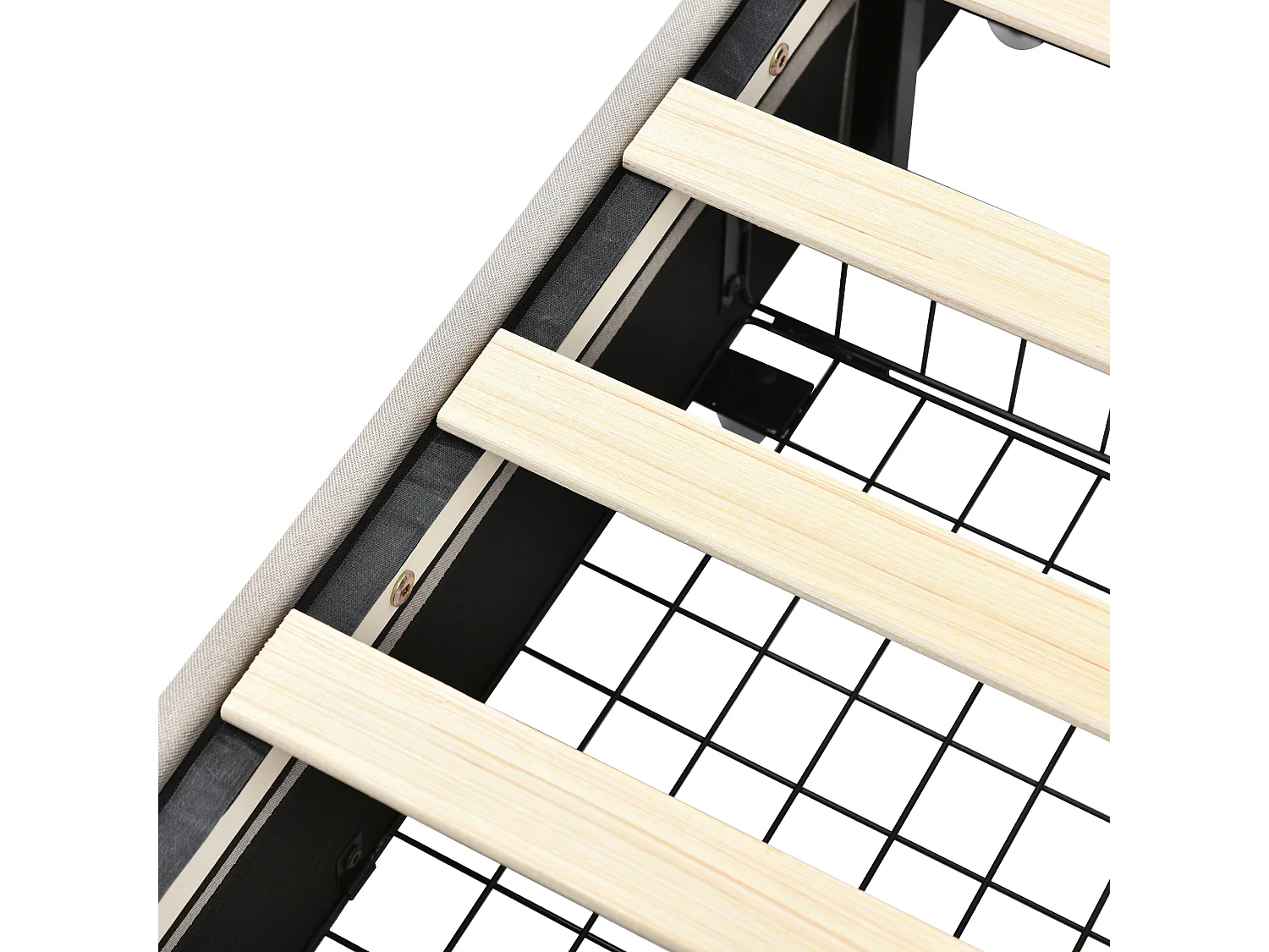 Eenpersoonsbed kinderbed 90x200cm met lattenbodem - in hoogte verstelbaar hoofdbord en 2 lades - hout - naturel (zonder matras)