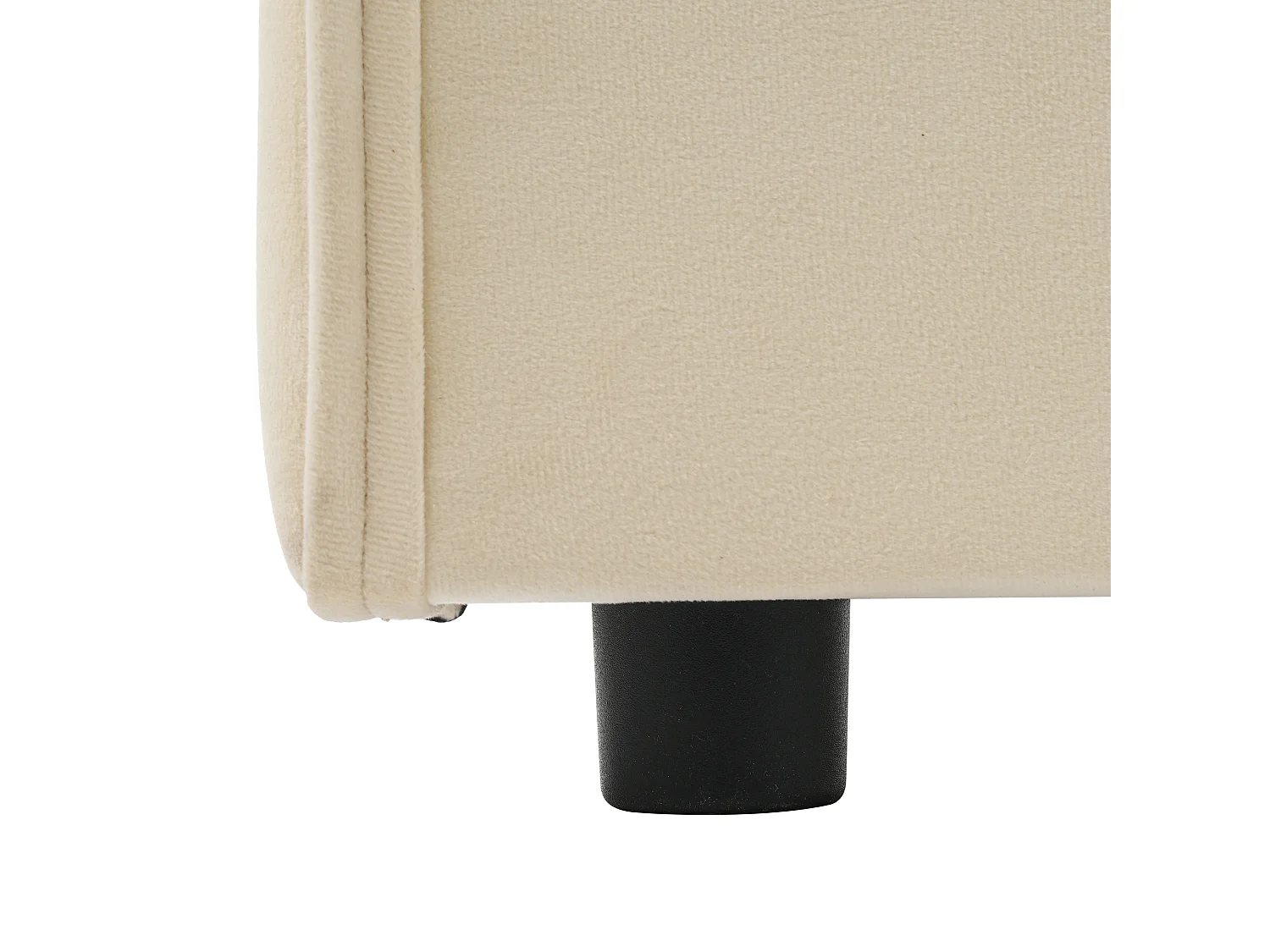 Canapé-lit 90x200 cm avec sommier - lit jeune avec USB et 2 tiroirs de rangement - velours beige (sans matelas)