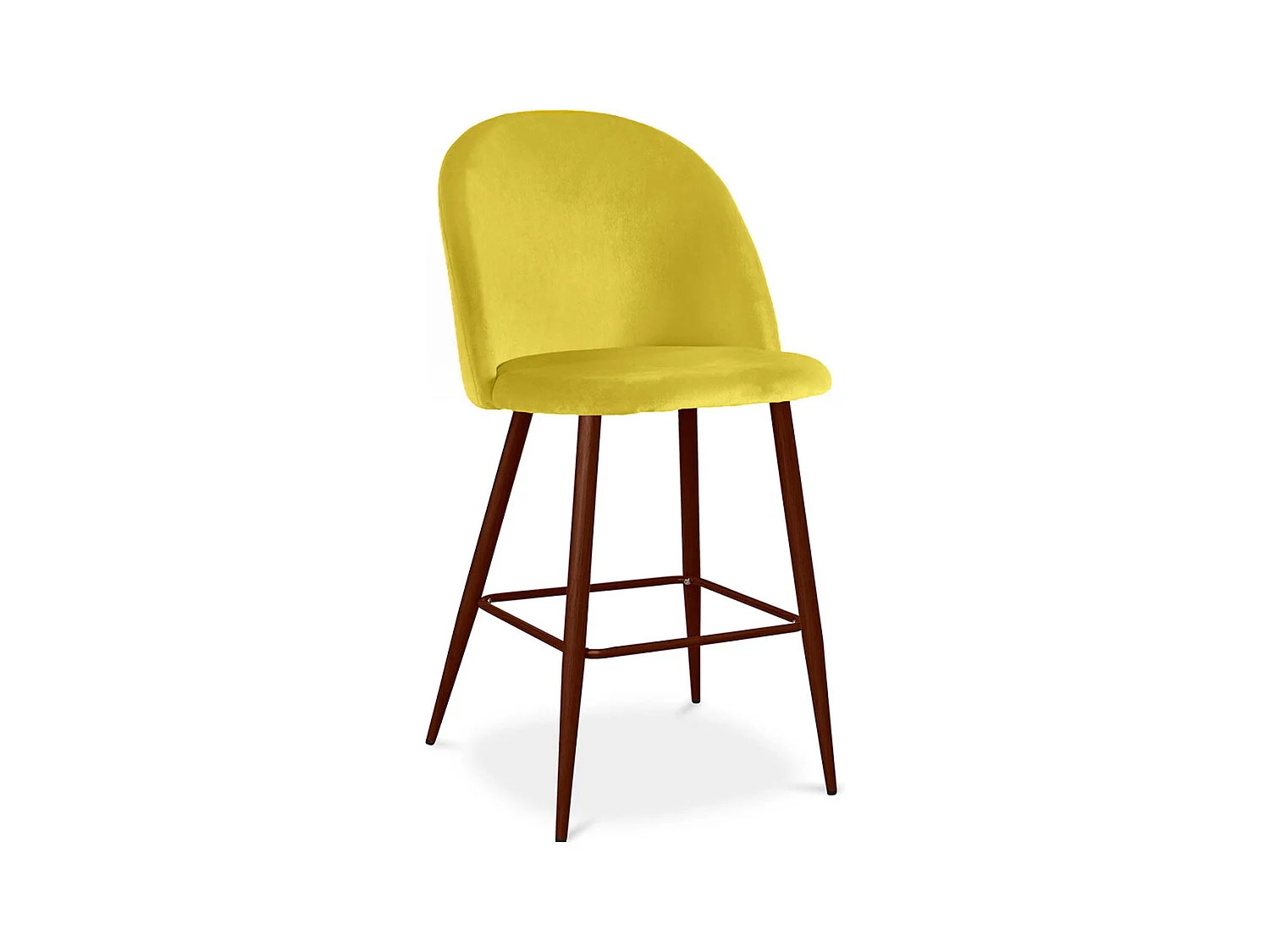 Samtgepolsterter Hocker - Skandinavisches Design - 66cm - Evelyne