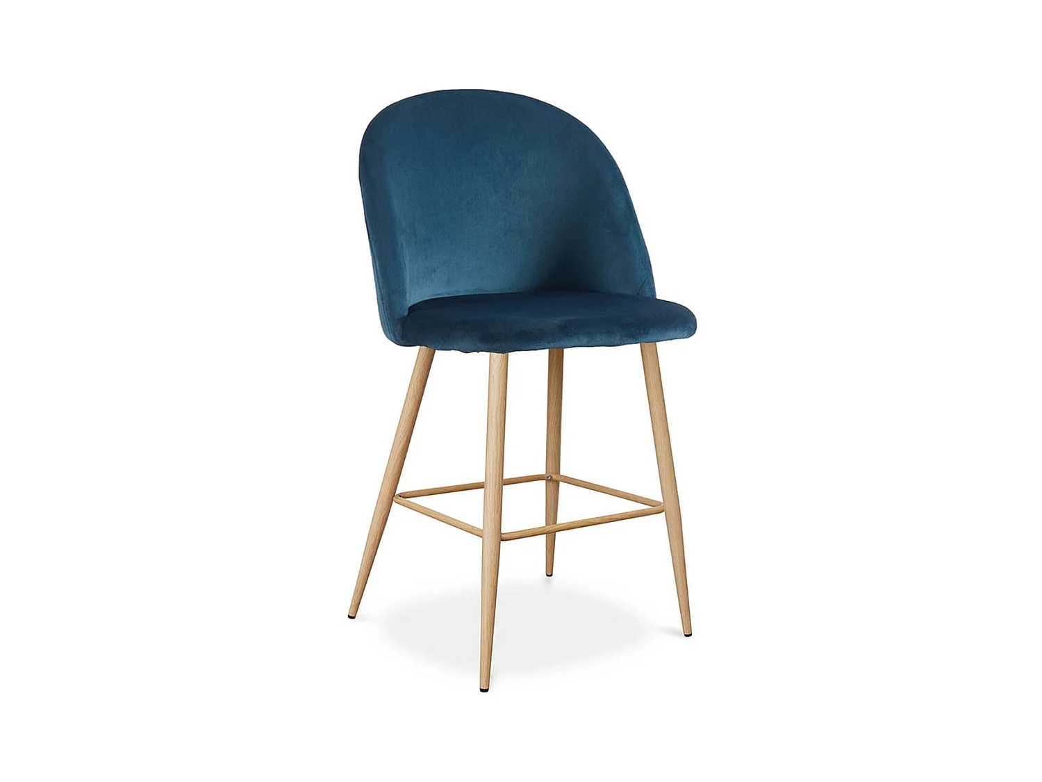 Hocker gepolstert mit Samt - Skandinavisches Design - 66cm - Evelyne