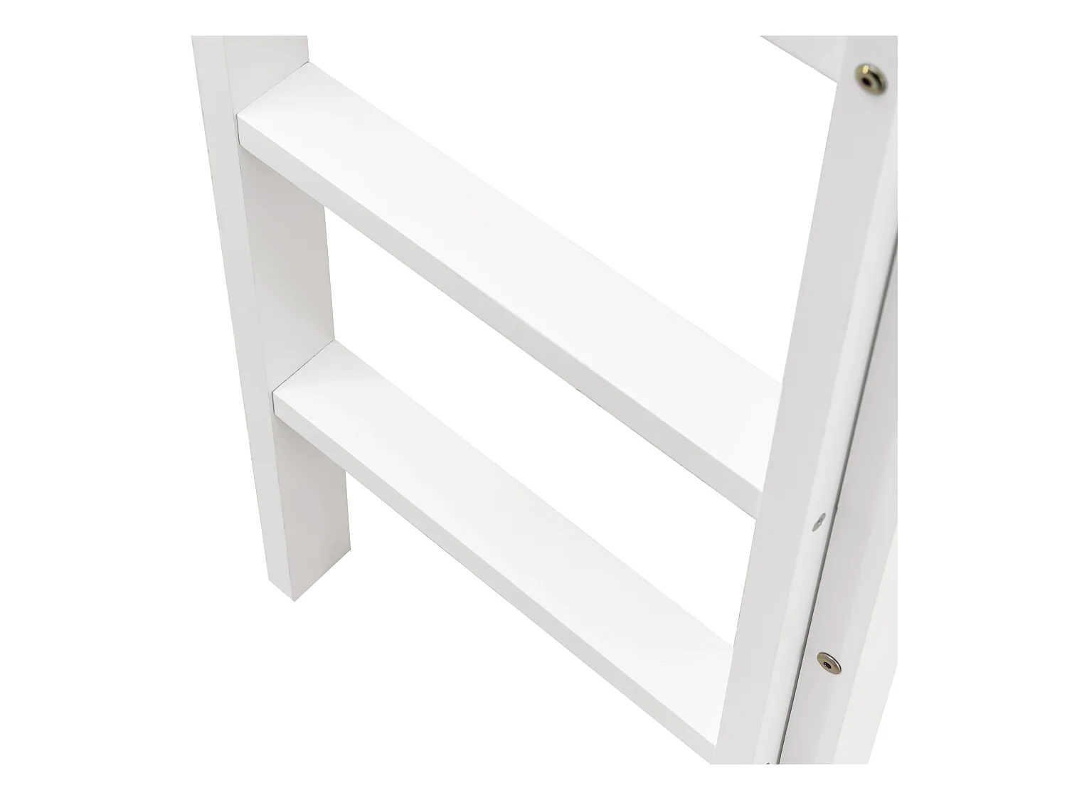 Lit superposé enfant 90x200cm avec sommier - protection anti-chute et tableau noir - bois - blanc (sans matelas)