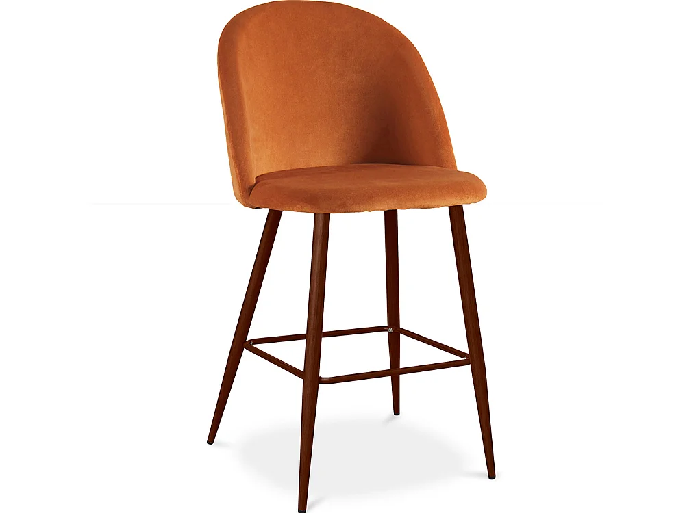 Samtgepolsterter Hocker - Skandinavisches Design - 66cm - Evelyne