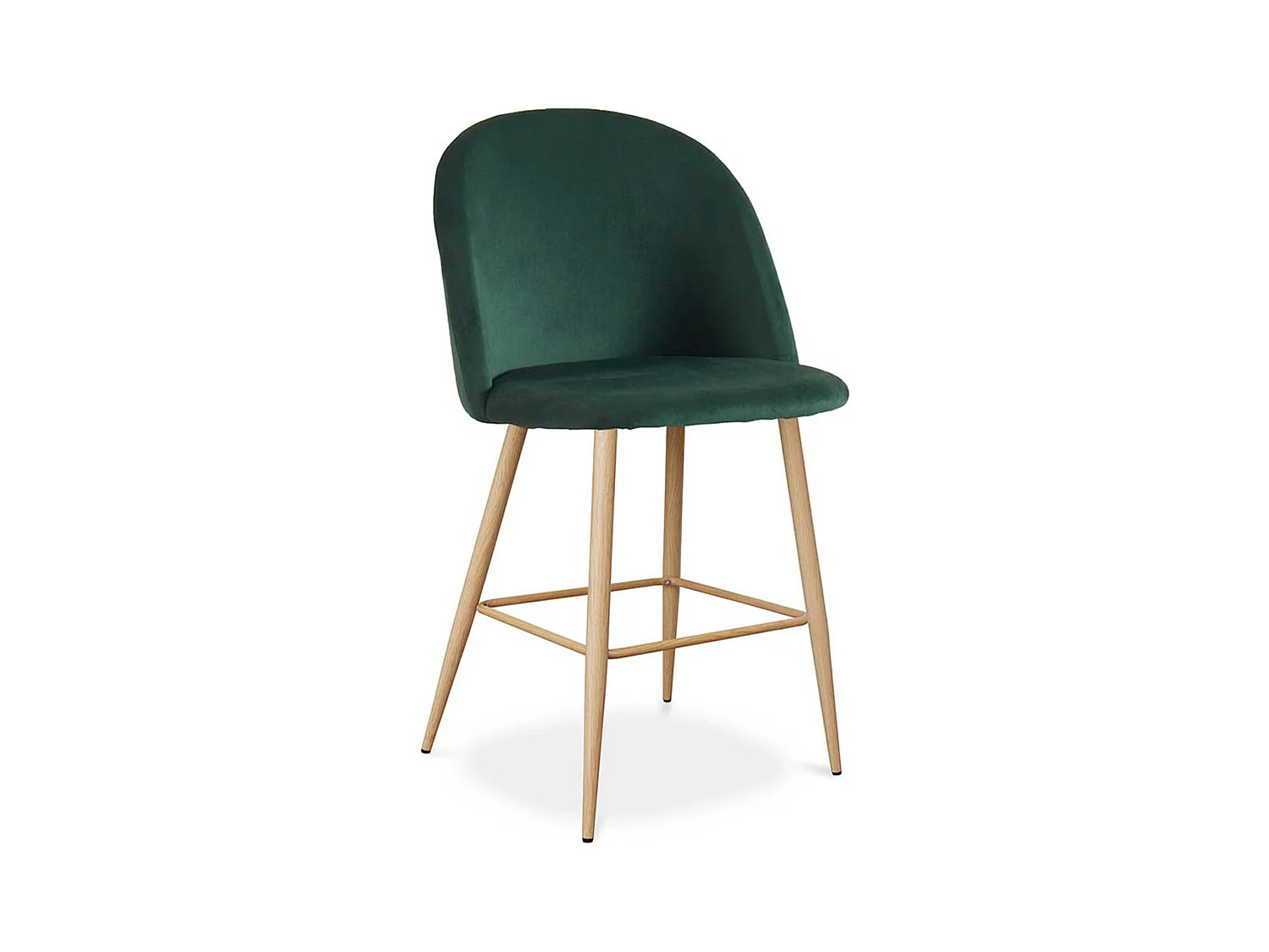 Hocker gepolstert mit Samt - Skandinavisches Design - 66cm - Evelyne