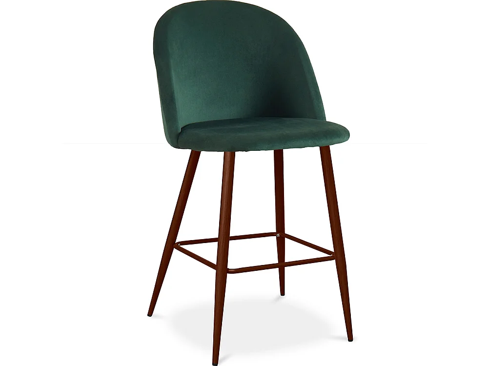 Samtgepolsterter Hocker - Skandinavisches Design - 66cm - Evelyne