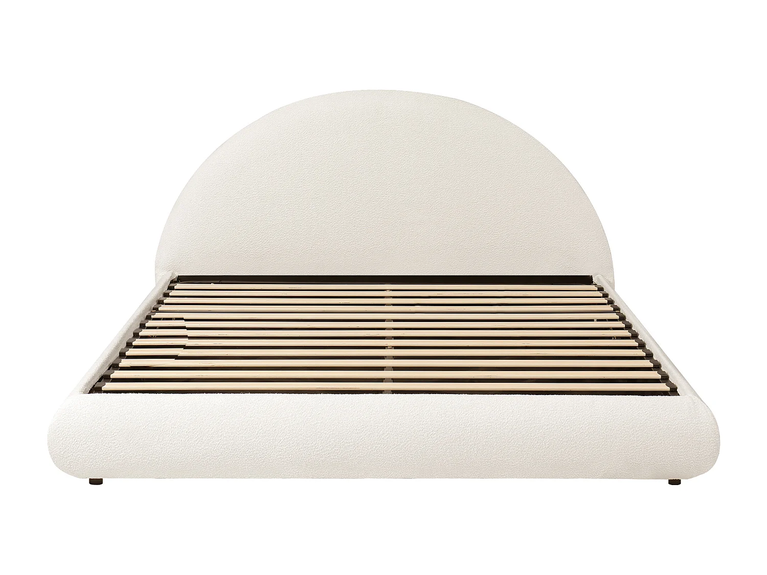 Opbergbed van 180x200 cm met lattenbodem hoofdbord en grote opbergruimte in wit (matras niet inbegrepen)