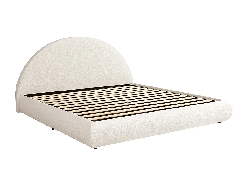 Letto contenitore 180x200cm con rete a doghe, testiera e ampio spazio contenitore in bianco (materasso non incluso)