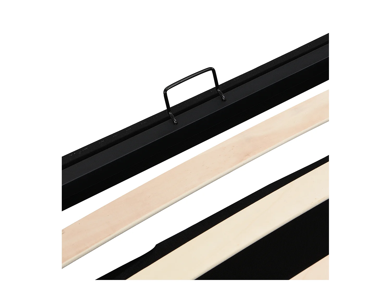 Lit coffre adulte 140x200 cm avec sommier - tête de lit capitonnée et LED - similicuir - gris (sans matelas)