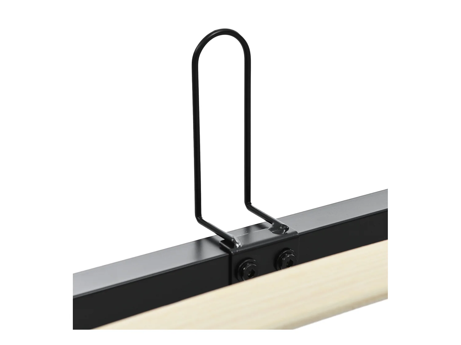 Lit coffre 160x200 cm avec sommier - tête de lit capitonnée - cadre de lit en métal - lin beige (sans matelas)