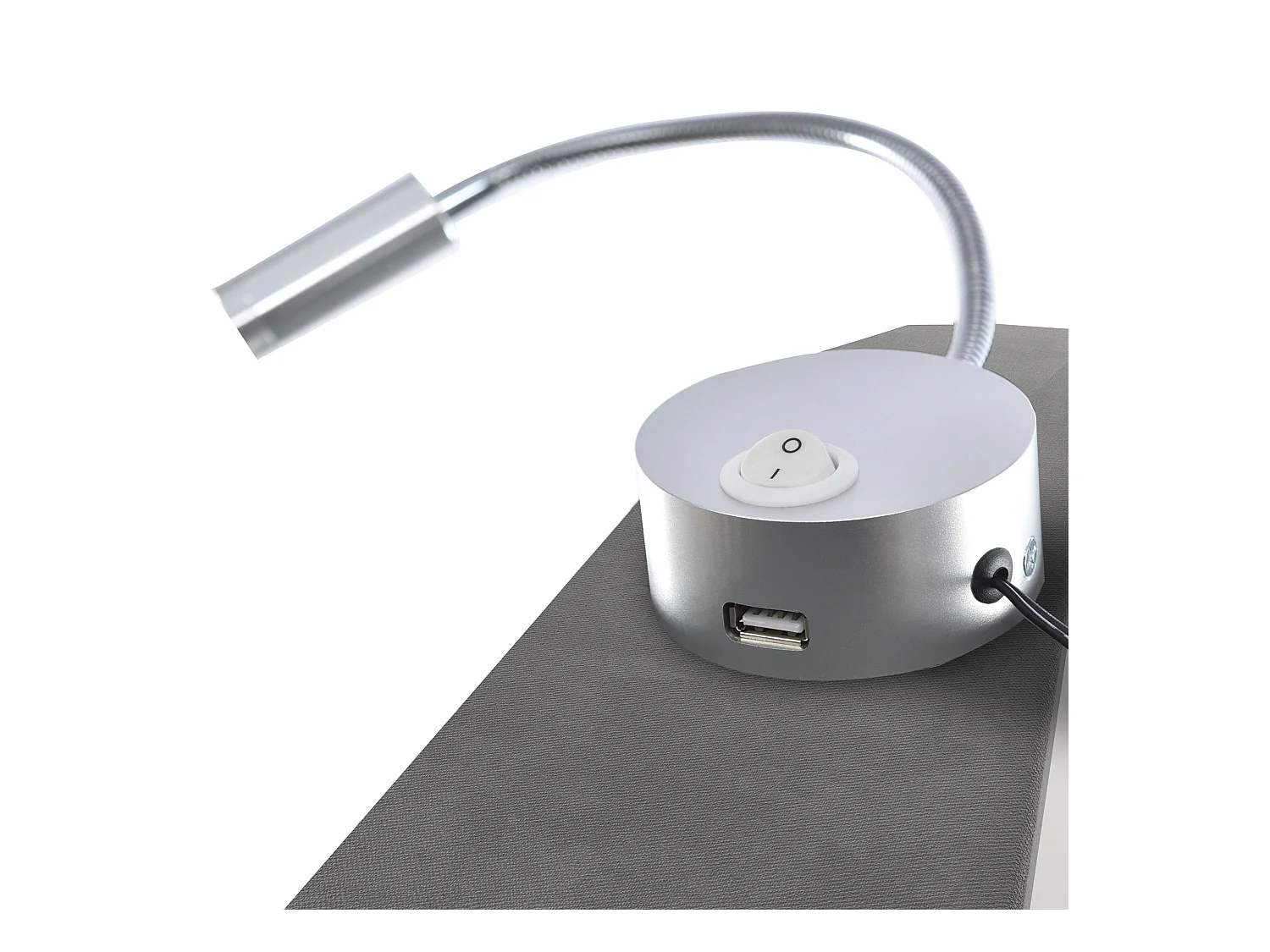 lit coffre 160x200 cm avec sommier - tête de lit rembourré USB et lumière - velours gris (sans matelas)