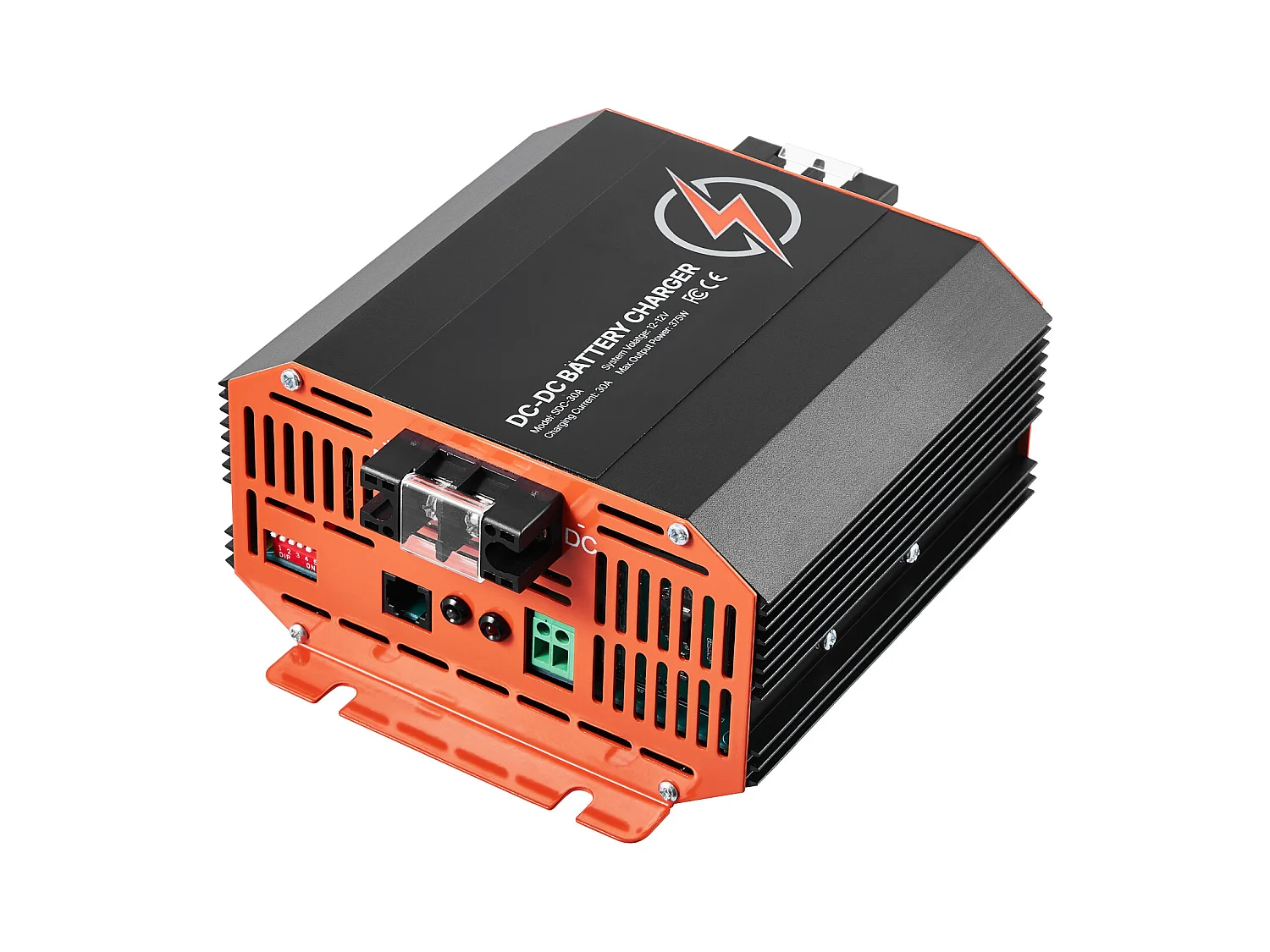 Chargeur de Batterie SucceBuy 12V 30A DC/DC, 375W, Chargeur pour Différents Types de Batteries Telles Que les Batteries au Plomb-Acide, au Lithium, AGM, GEL