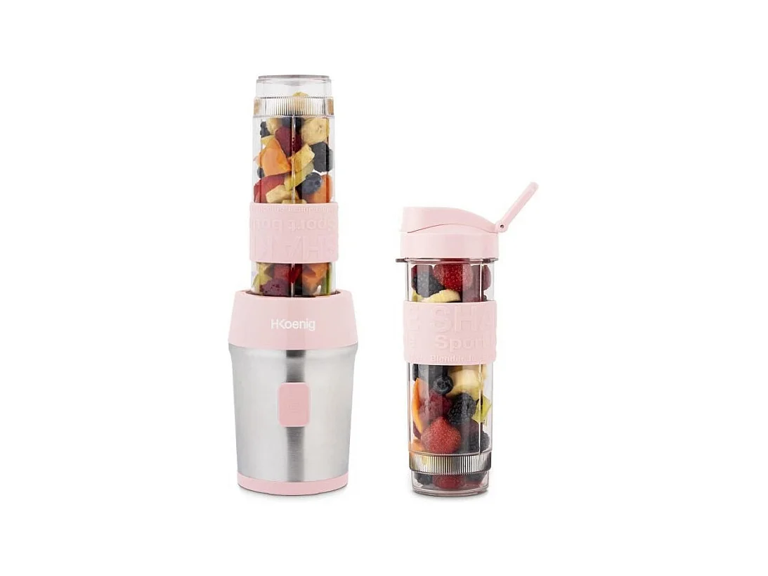Mini blender - SMOO12 - 300 W - 570 mL - Rose pastel - 2 gourdes incluses