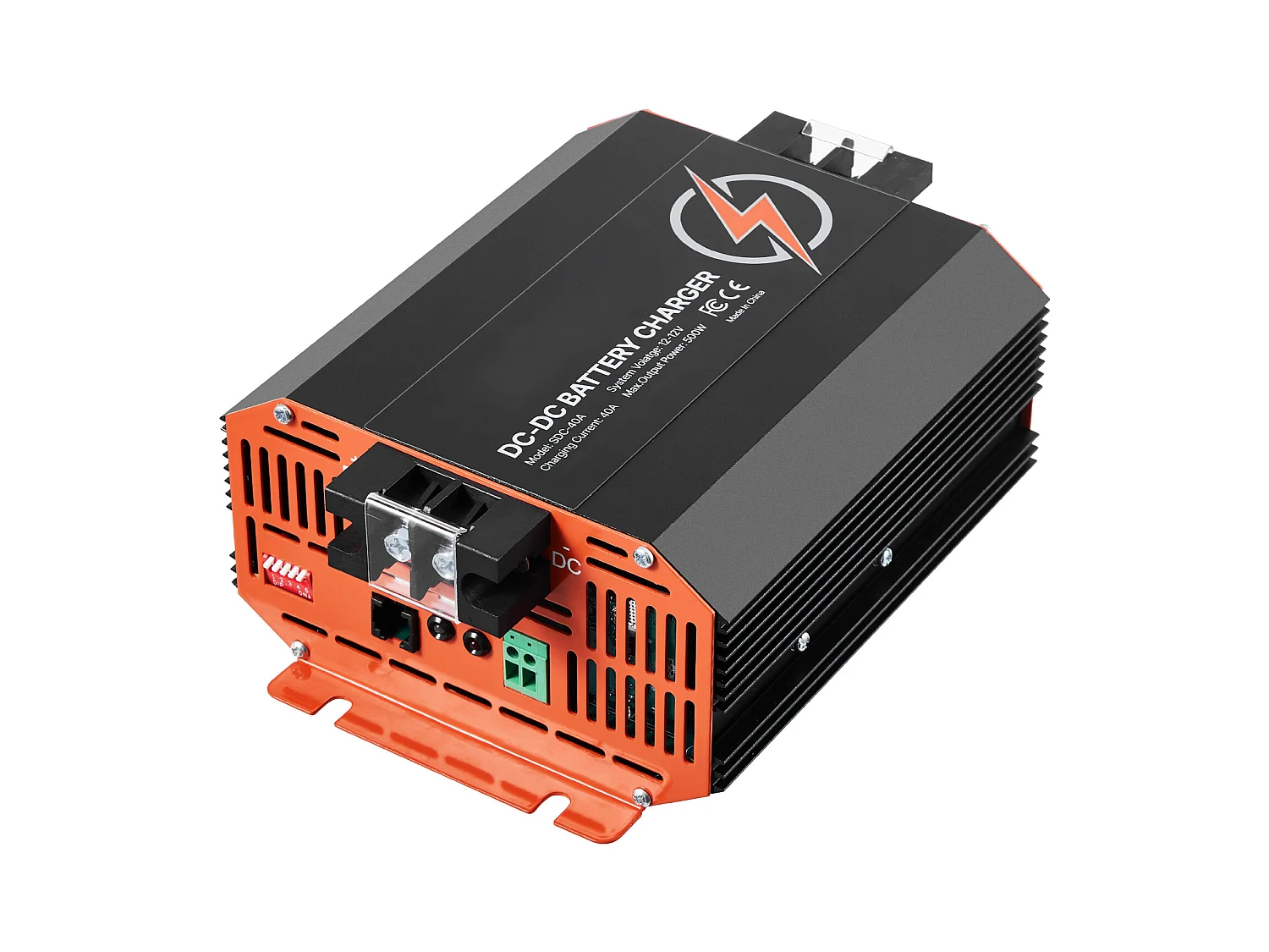 Acculader SucceBuy 12 V 40 A DC/DC, 500 W, Compatibel met Loodzuur-, Lithium-, AGM-, GEL-Batterijen, Meertraps Slim Laadsysteem