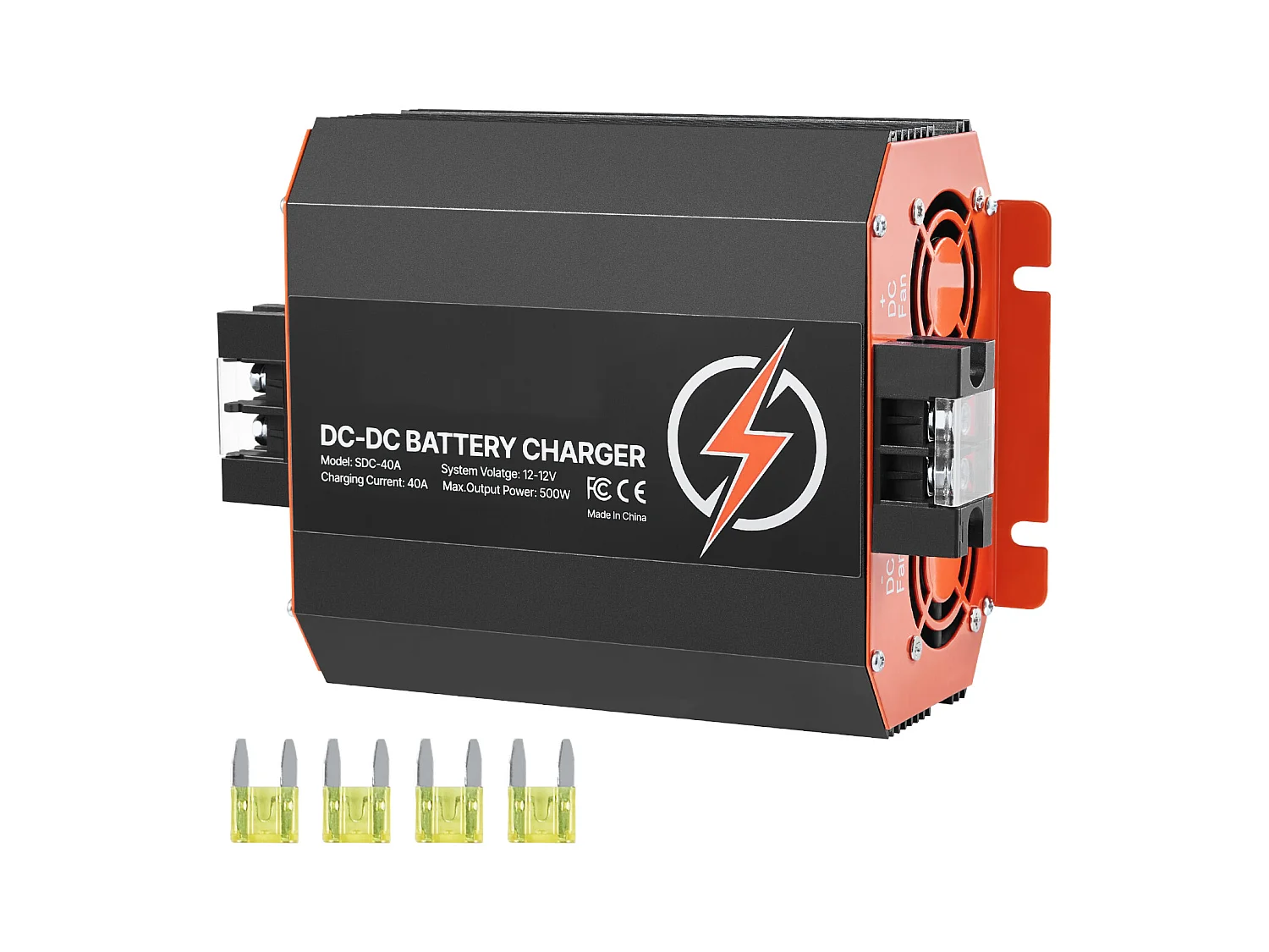 Batterieladegerät SucceBuy 12 V 40 A DC/DC, 500 W, Kompatibel mit Blei-Säure-, Lithium-, AGM-, GEL-Batterien, Mehrstufiges Intelligentes Ladesystem