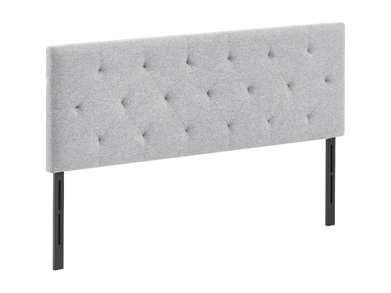 Tête de Lit SucceBuy pour Lit Double, Réglable en Hauteur, Design Capitonné en Losanges, Idéale pour Chambre, Hôtel, Maison d'Hôtes, Dortoir, Coloris Gris Clair