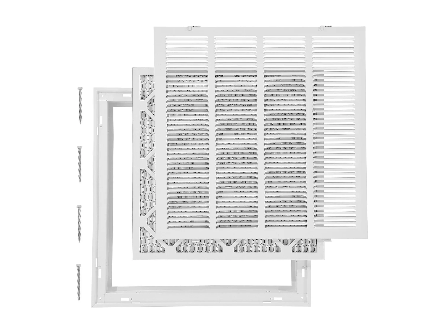 Grille de Filtre SucceBuy à Air pour Ouvertures d'Installation de 50,5 x 50,5 cm (l x h), Avec Filtre, Grille d'Évacuation d'Air pour Montage Mur