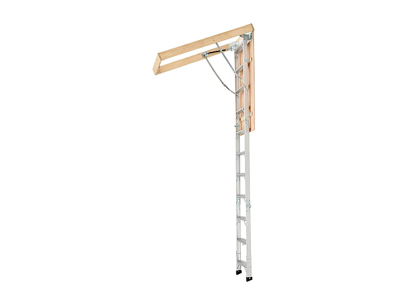 Échelle de Grenier SucceBuy Pliable, Capacité de Charge 170 kg, Adaptée à une Hauteur d'Installation de 3 à 3,13 m, Structure en Aluminium Polyvalente