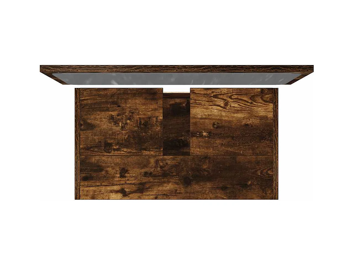 Ensemble de meubles de salle de bain 2 pcs Chêne fumé