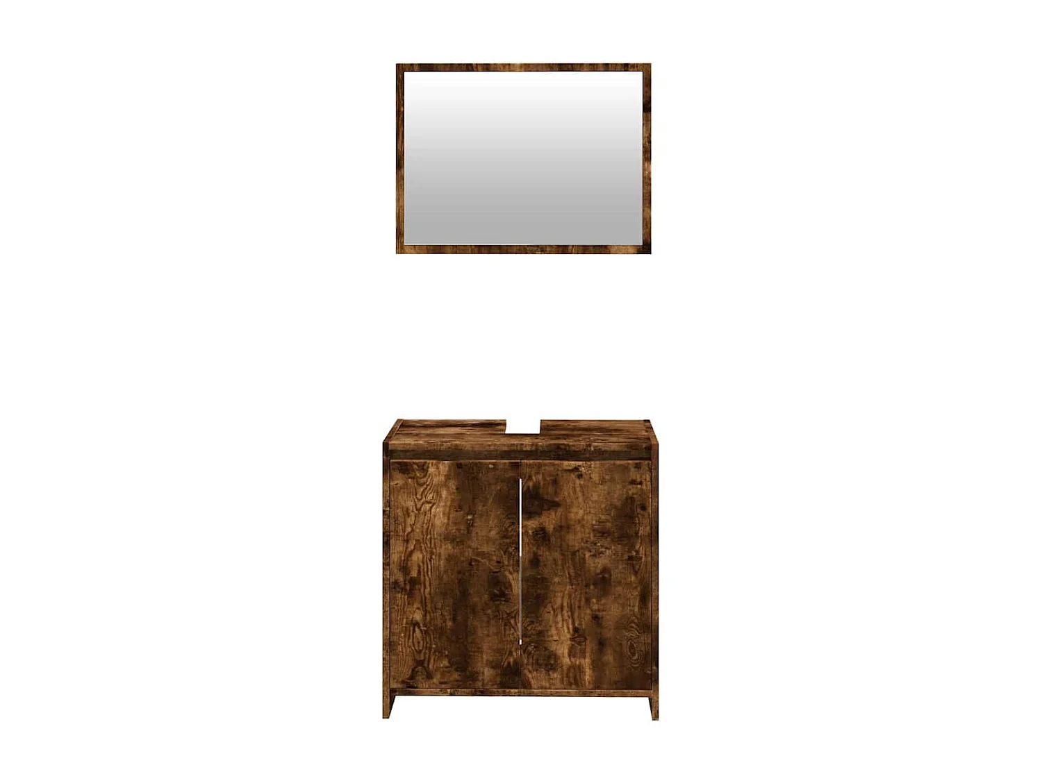 Ensemble de meubles de salle de bain 2 pcs Chêne fumé