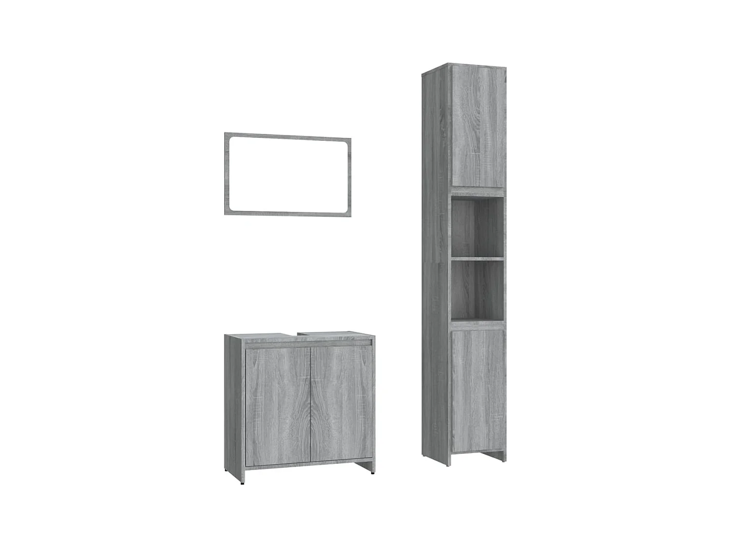 Juego de muebles de baño de 3 piezas Sonoma Grey