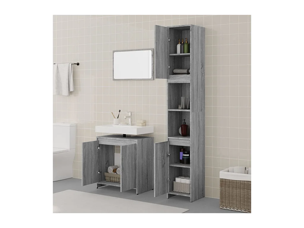 Juego de muebles de baño de 3 piezas Sonoma Grey