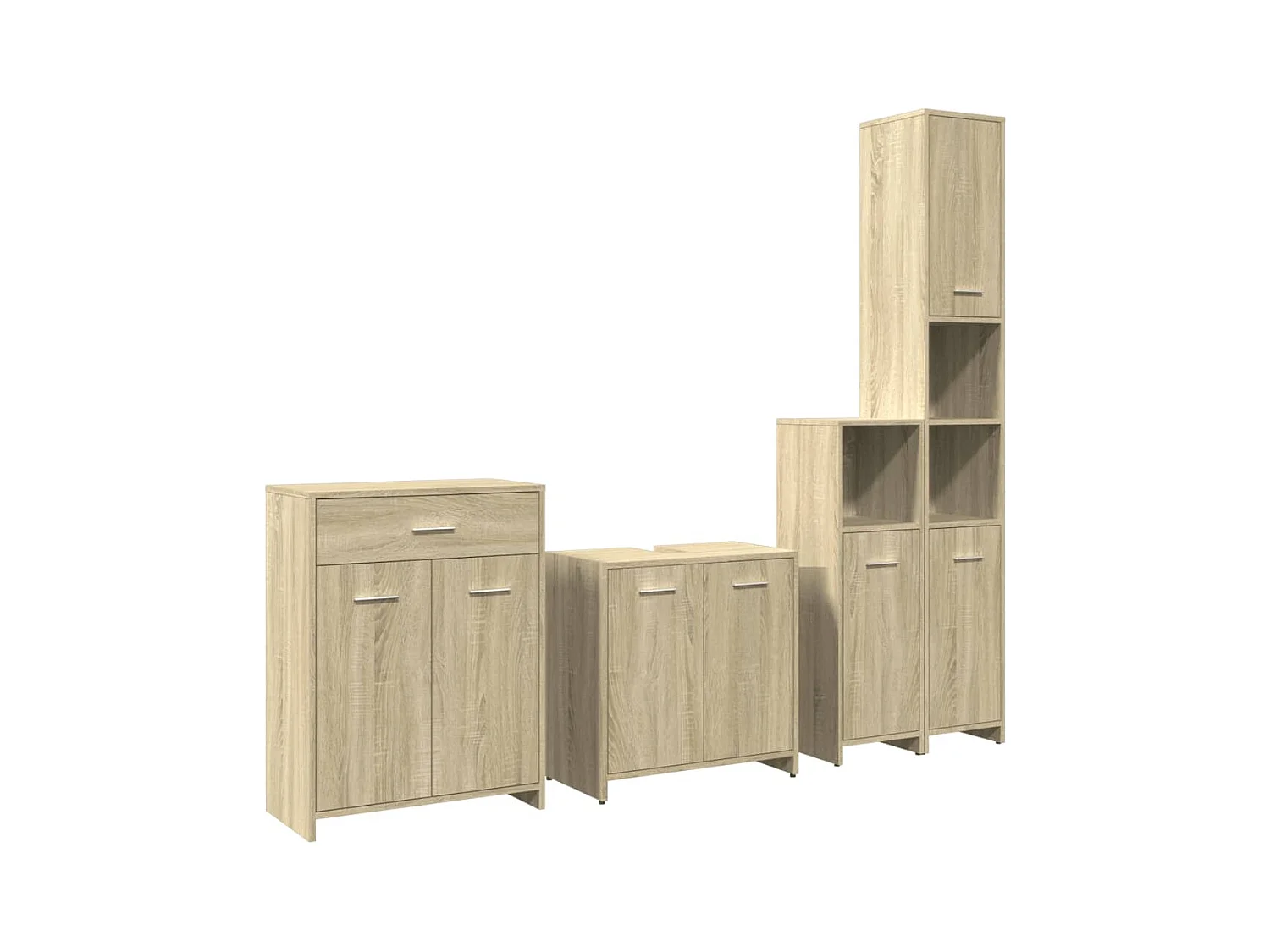 4-delige badkamermeubelset Sonoma Oak