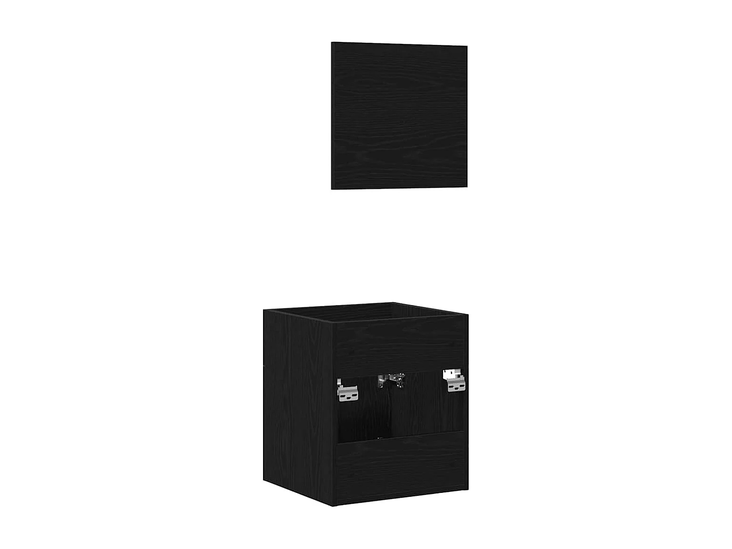 Ensemble de meubles salle de bain 2 pcs chêne noir