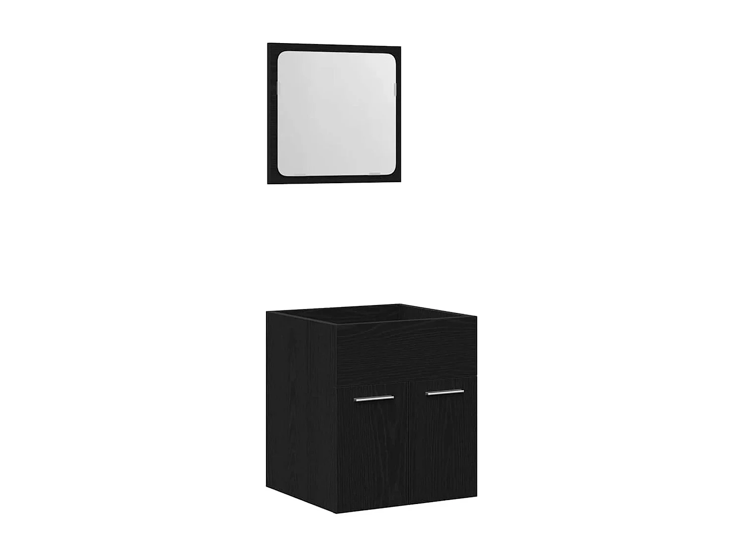 Ensemble de meubles salle de bain 2 pcs chêne noir