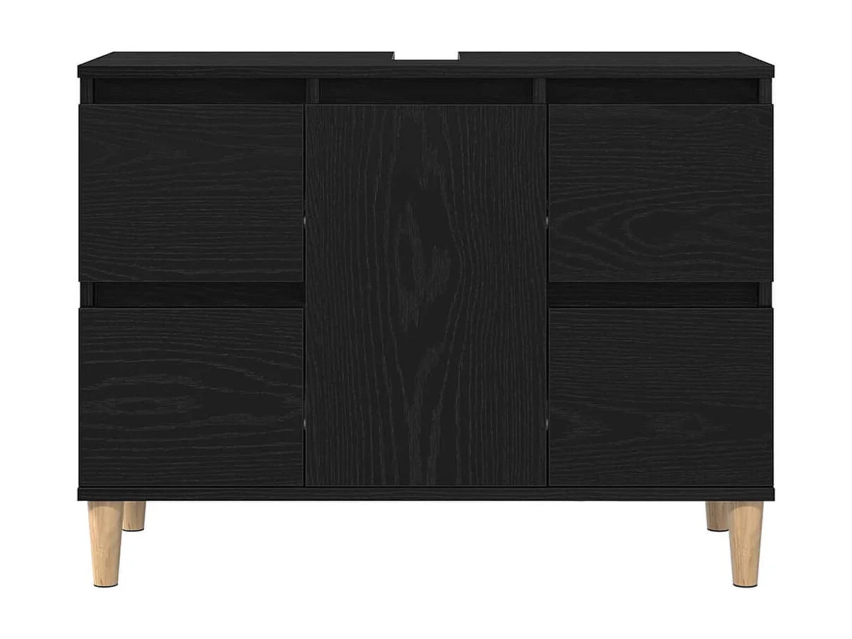 Badkamermeubelset met lade 3-delig zwart